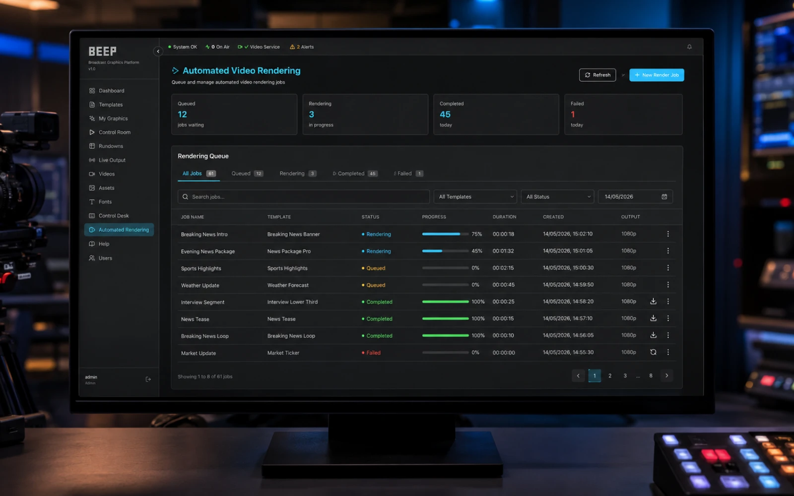 Data-driven template rendering