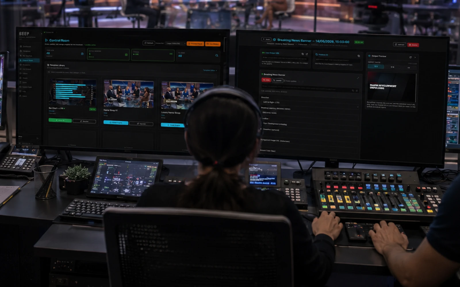 Broadcast control room